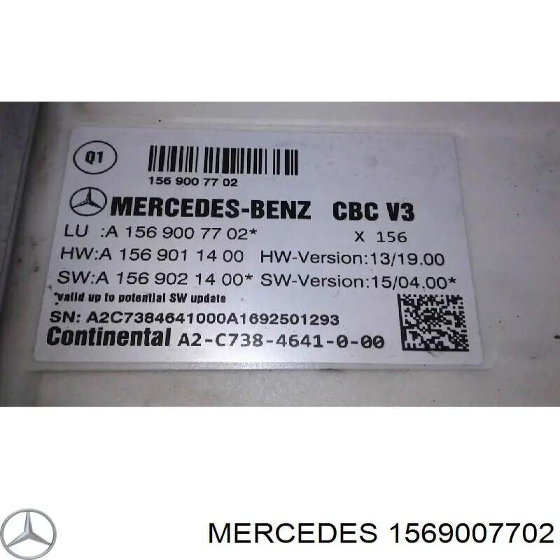 1569007702 Mercedes unidad de control de sam, módulo de adquisición de señal