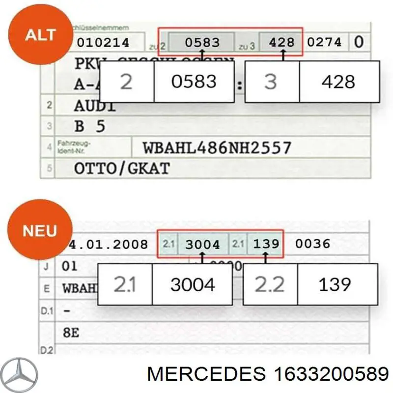 1633200589 Mercedes soporte de barra estabilizadora delantera