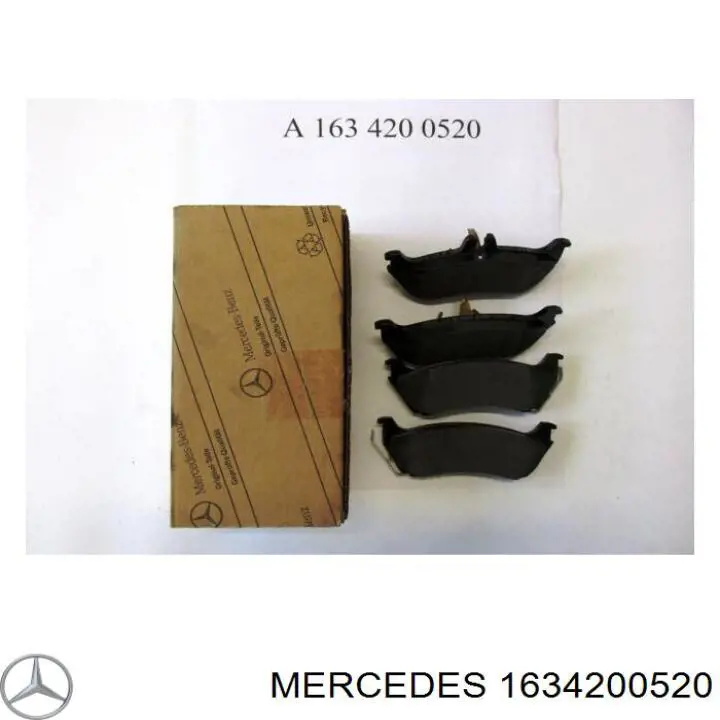 1634200520 Mercedes pastillas de freno traseras