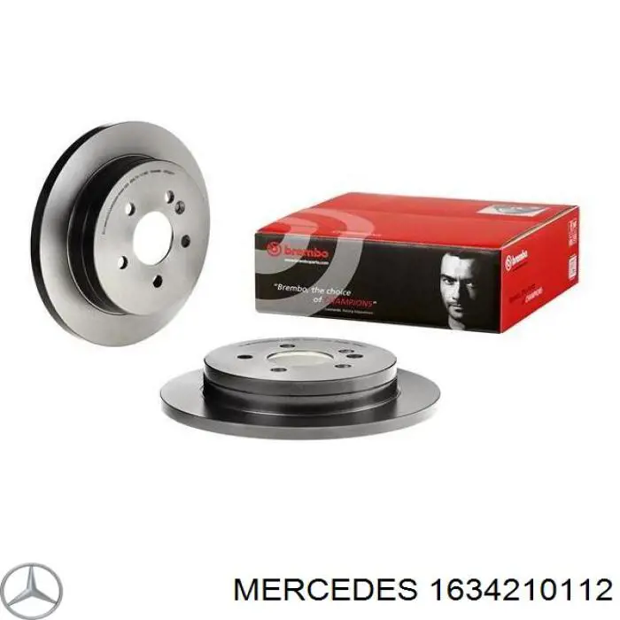 1634210112 Mercedes disco de freno trasero