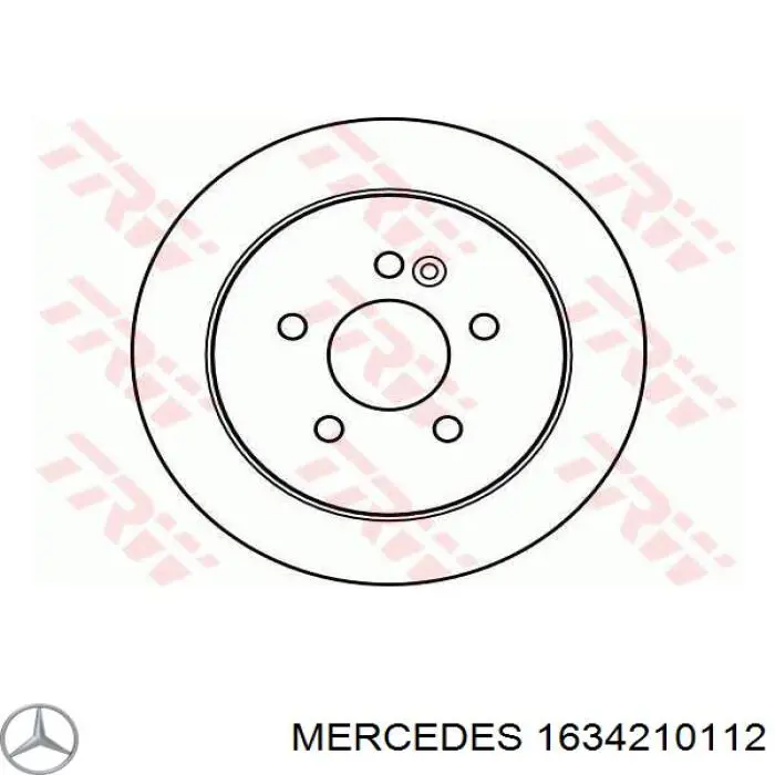 Disco de freno trasero 1634210112 Mercedes