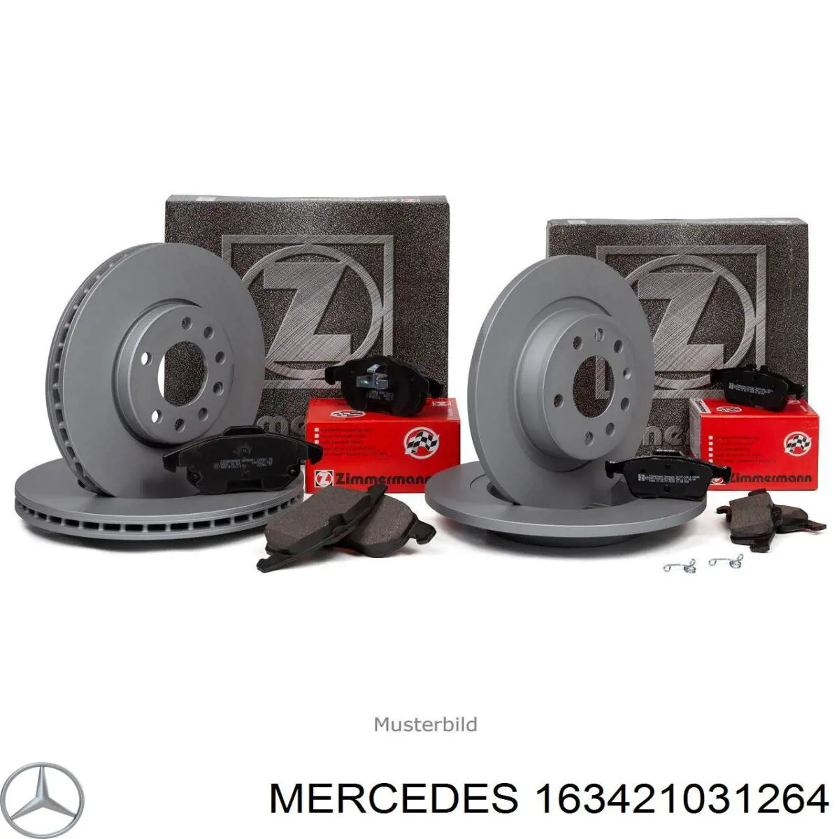 163421031264 Mercedes disco de freno delantero