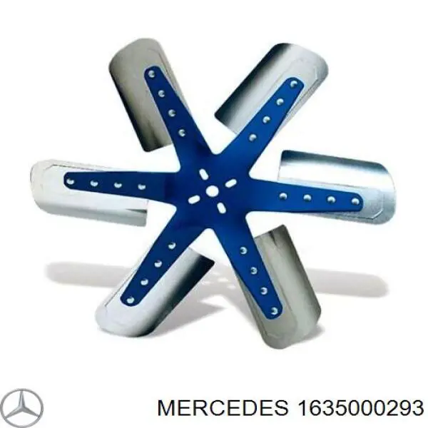 1635000293 Mercedes difusor de radiador, ventilador de refrigeración, condensador del aire acondicionado, completo con motor y rodete