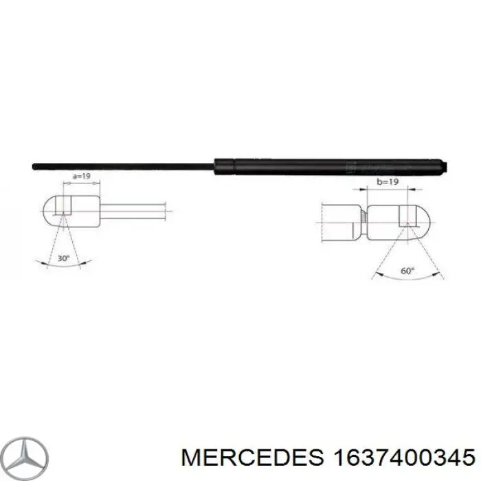 Comprar 1637400345 Mercedes Amortiguador de puerta trasera