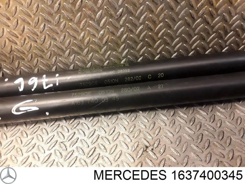 Amortiguador de maletero Mercedes 1637400345 precio, desde 17,10 EUR