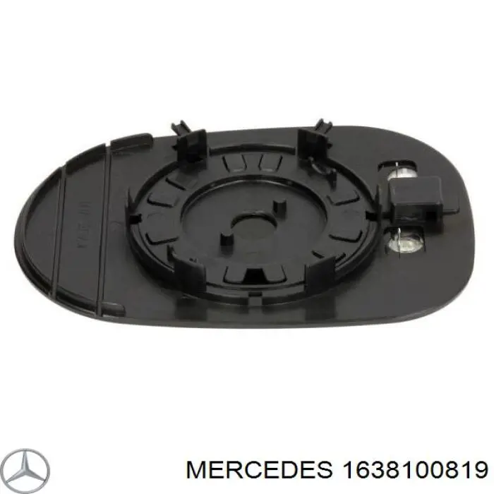 1638100819 Mercedes cristal de espejo retrovisor exterior derecho