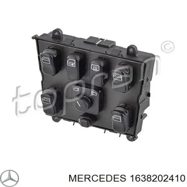1638202410 Mercedes unidad de control elevalunas consola central