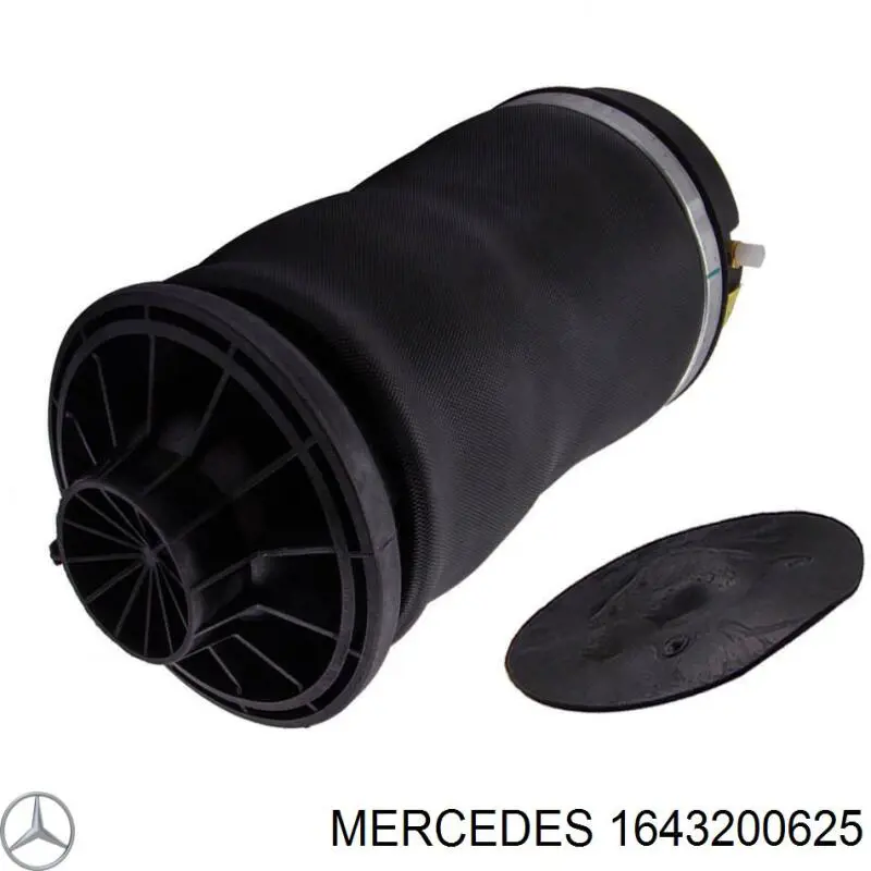 1643200625 Mercedes muelle neumático, suspensión, eje trasero