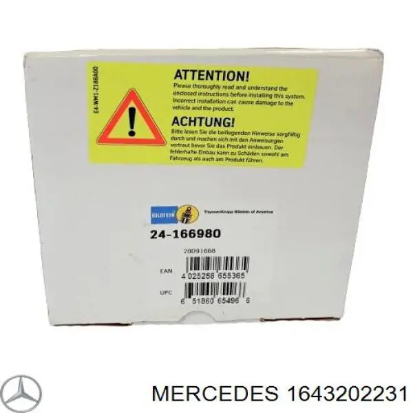 1643202231 Mercedes amortiguador trasero