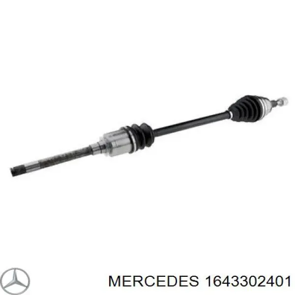 1643302401 Mercedes árbol de transmisión delantero derecho