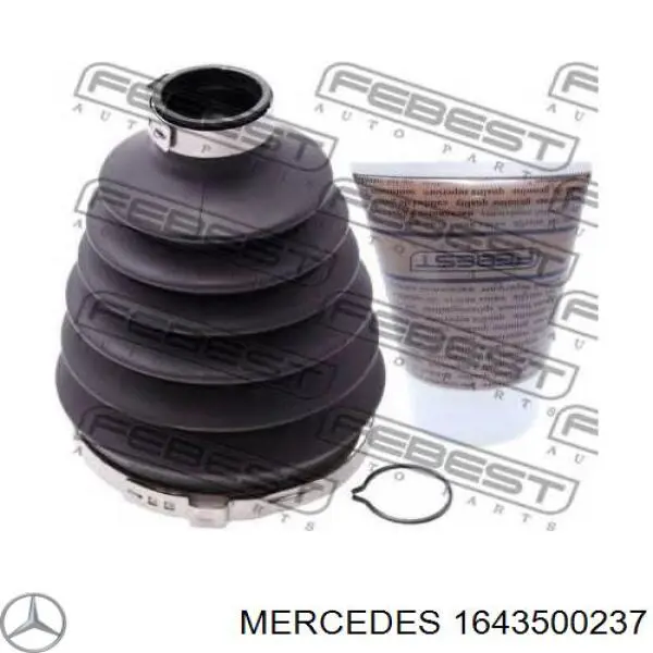 1643500237 Mercedes fuelle, árbol de transmisión delantero interior