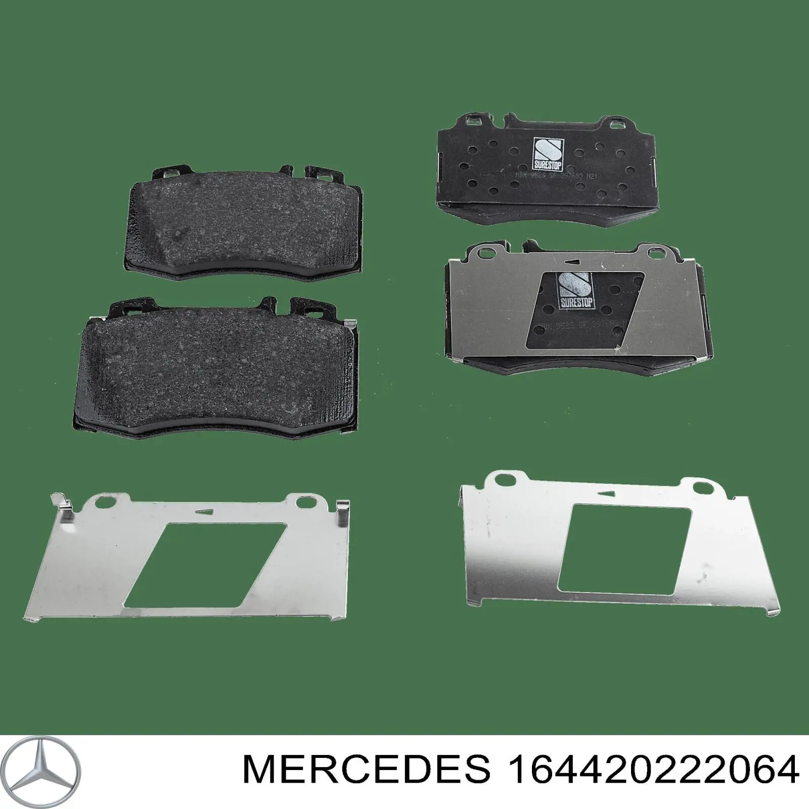 164420222064 Mercedes pastillas de freno delanteras