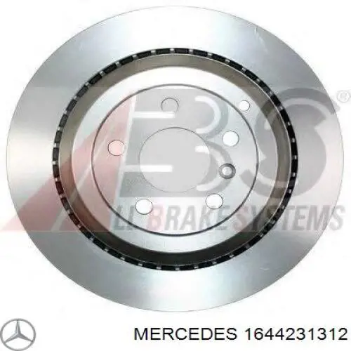 1644231312 Mercedes disco de freno trasero