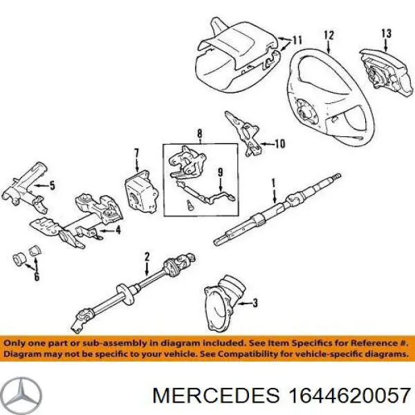Comprar A1644620057 Mercedes Kit de reparación, mecanismo dirección
