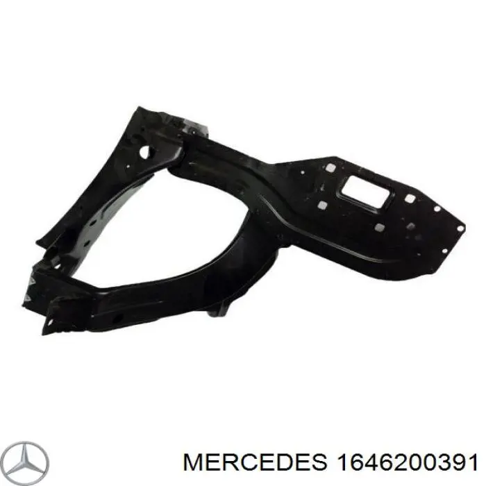 1646200391 Mercedes soporte de radiador izquierdo (panel de montaje para foco)