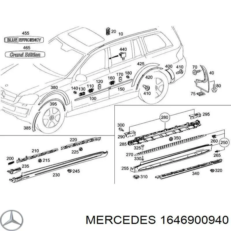 1646900940 Mercedes listón de acceso exterior izquierdo