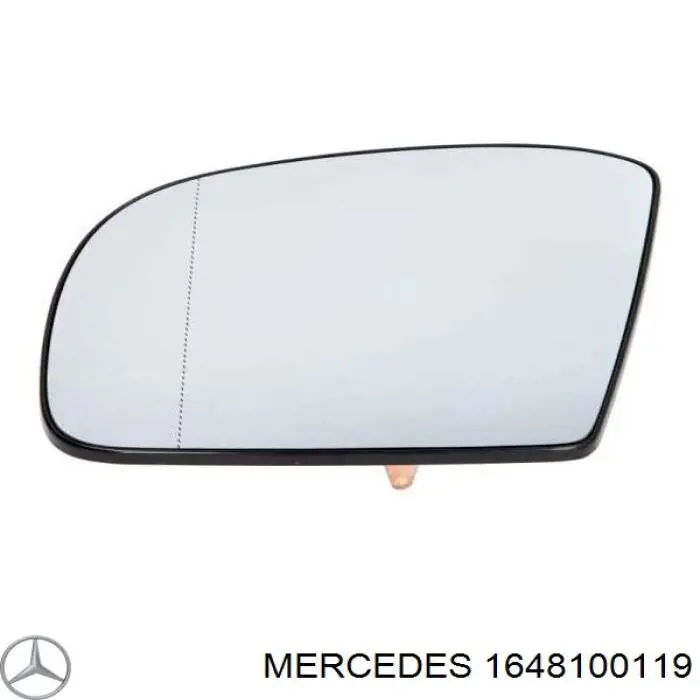 1648100119 Mercedes cristal de espejo retrovisor exterior izquierdo