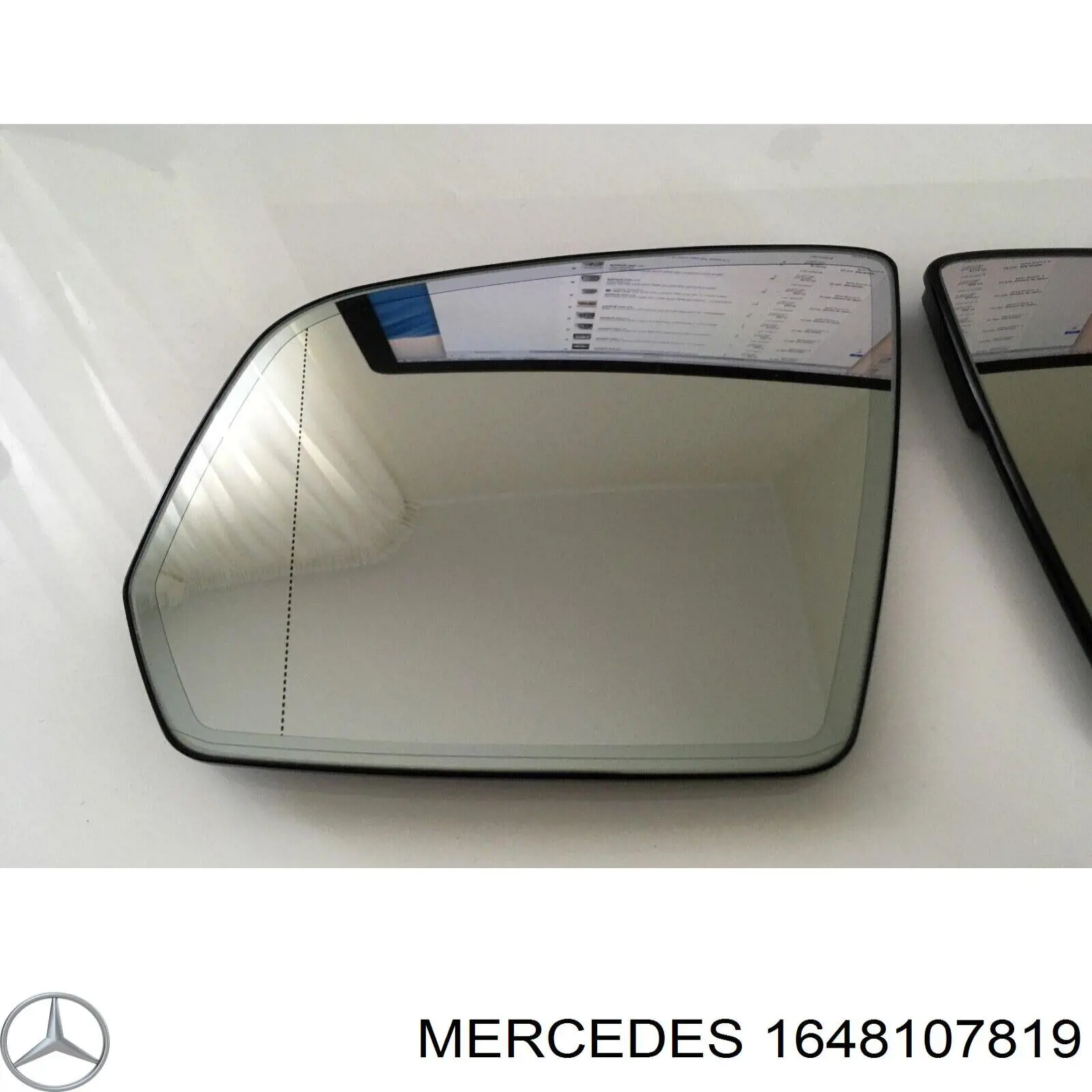 1648107819 Mercedes cristal de espejo retrovisor exterior derecho