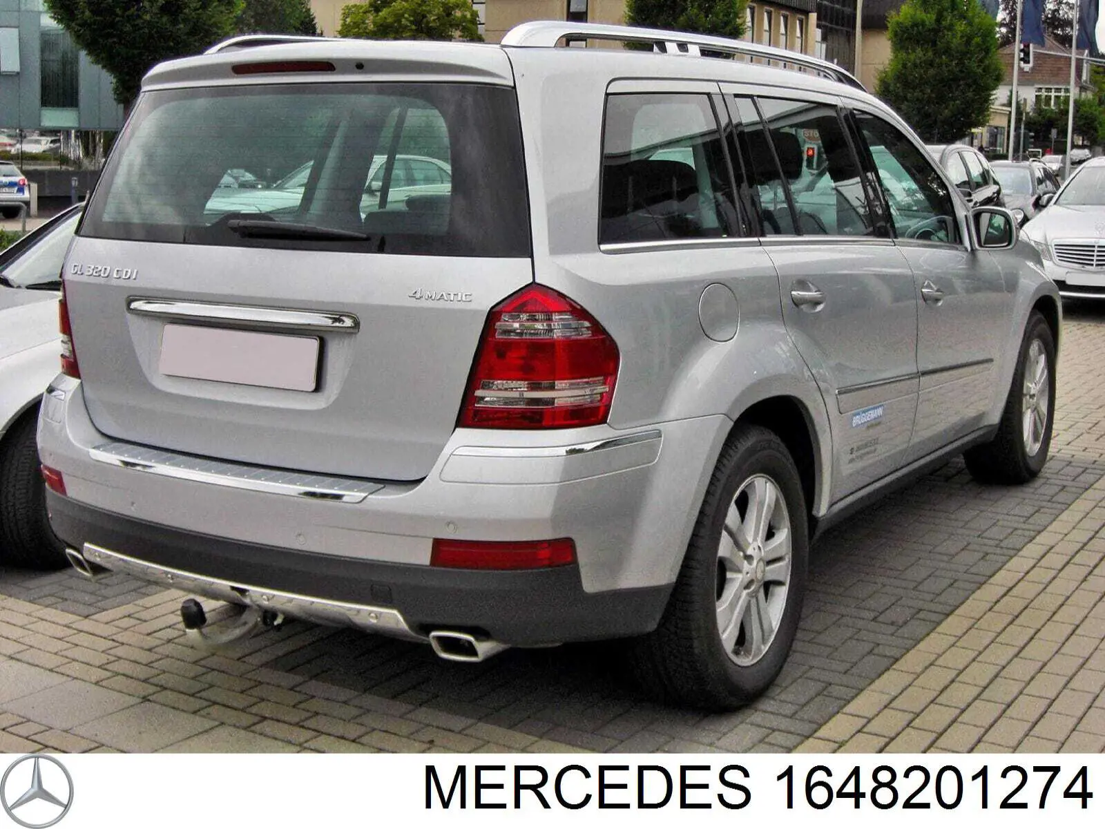 1648201274 Mercedes reflector, parachoques trasero, derecho