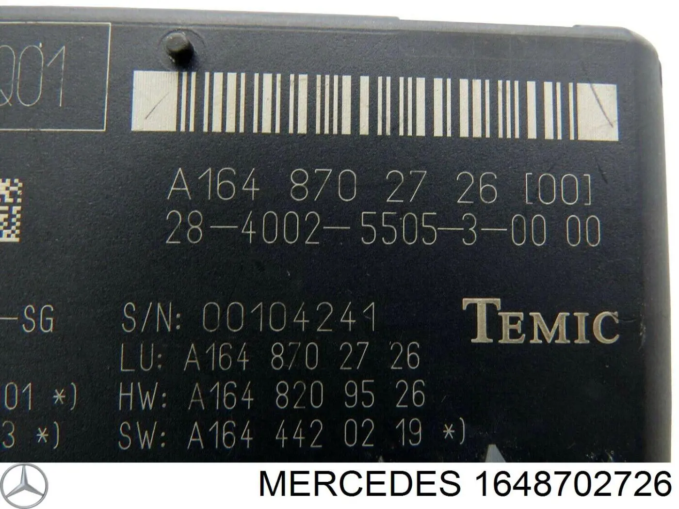 Módulo de control de apertura de la tapa del maletero Mercedes 1648702726 precio, desde 121,97 EUR