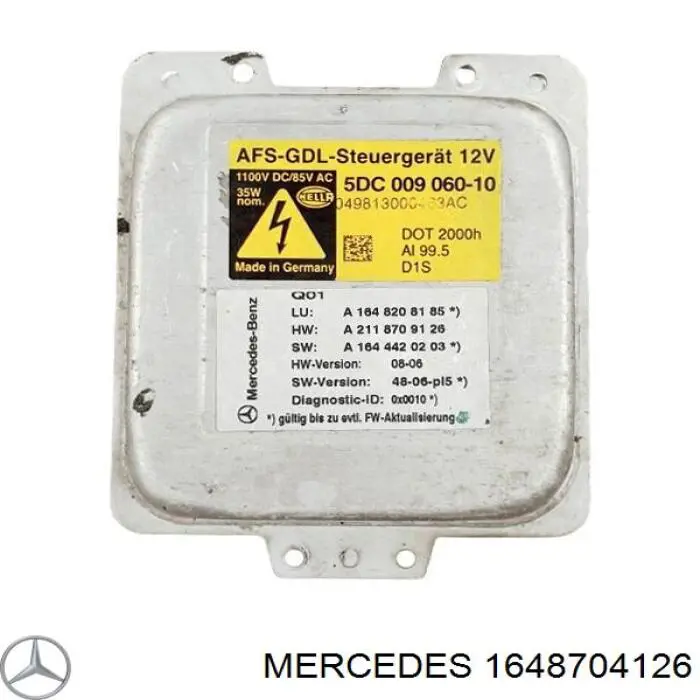 1648704126 Mercedes unidad de control, faro dinámico curva, derecha