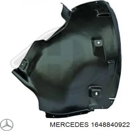 1648840922 Mercedes guardabarros interior, aleta delantera, izquierdo trasero