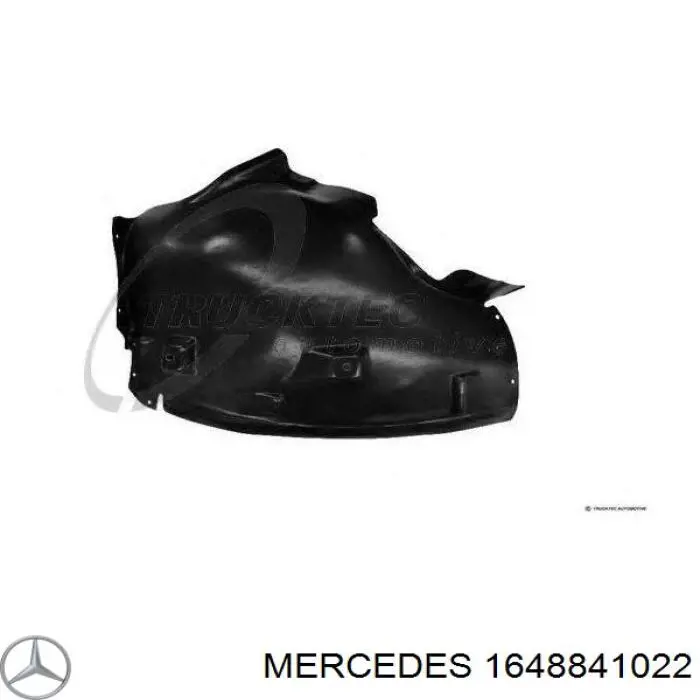 1648841022 Mercedes guardabarros interior, aleta delantera, derecho trasero