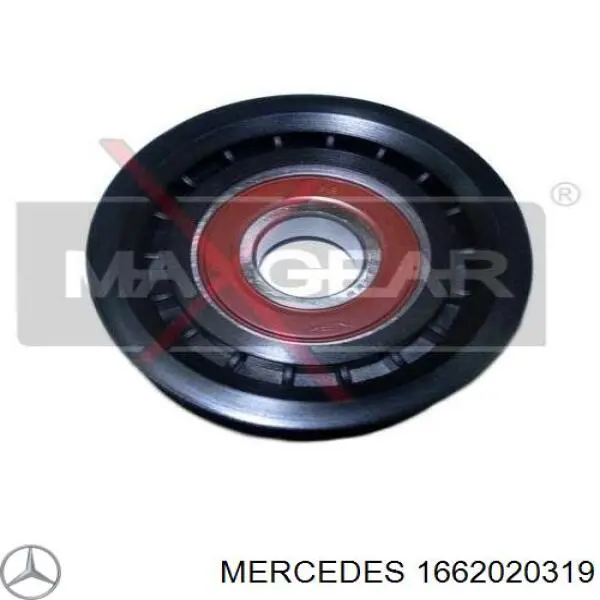 1662020319 Mercedes polea inversión / guía, correa poli v