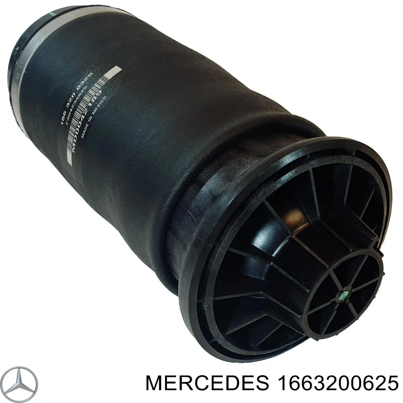 1663200625 Mercedes muelle neumático, suspensión, eje trasero