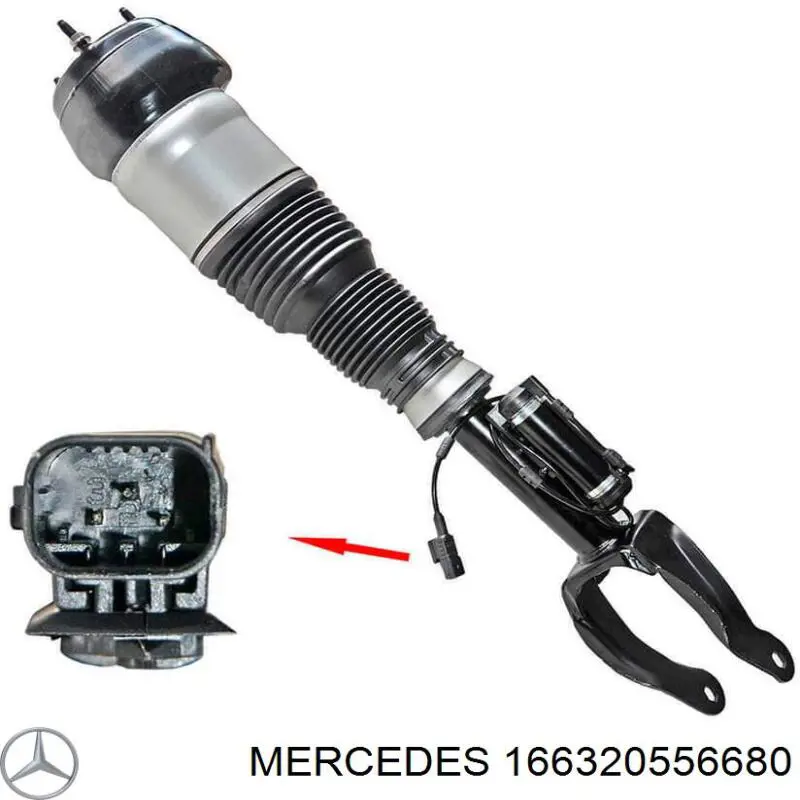 166320556680 Mercedes amortiguador delantero izquierdo