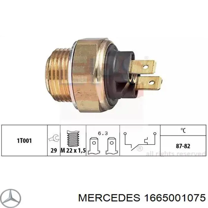 1665001075 Mercedes Manguera superior del radiador