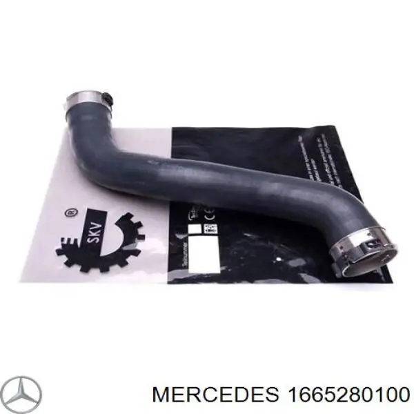 1665280100 Mercedes tubo flexible de aire de sobrealimentación izquierdo