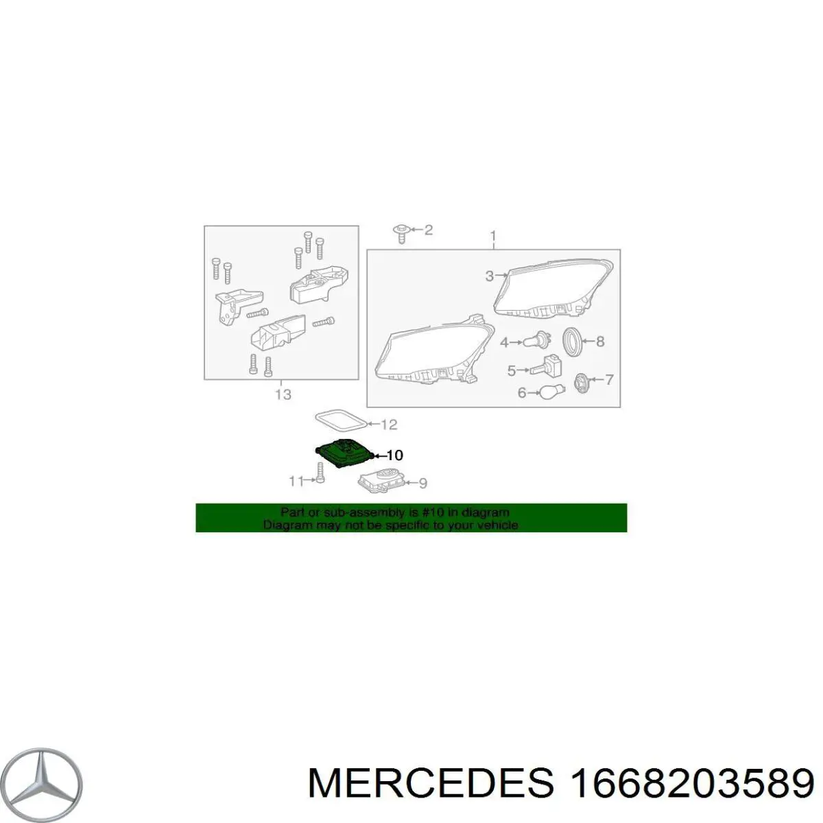 1668203589 Mercedes unidad de control, iluminación