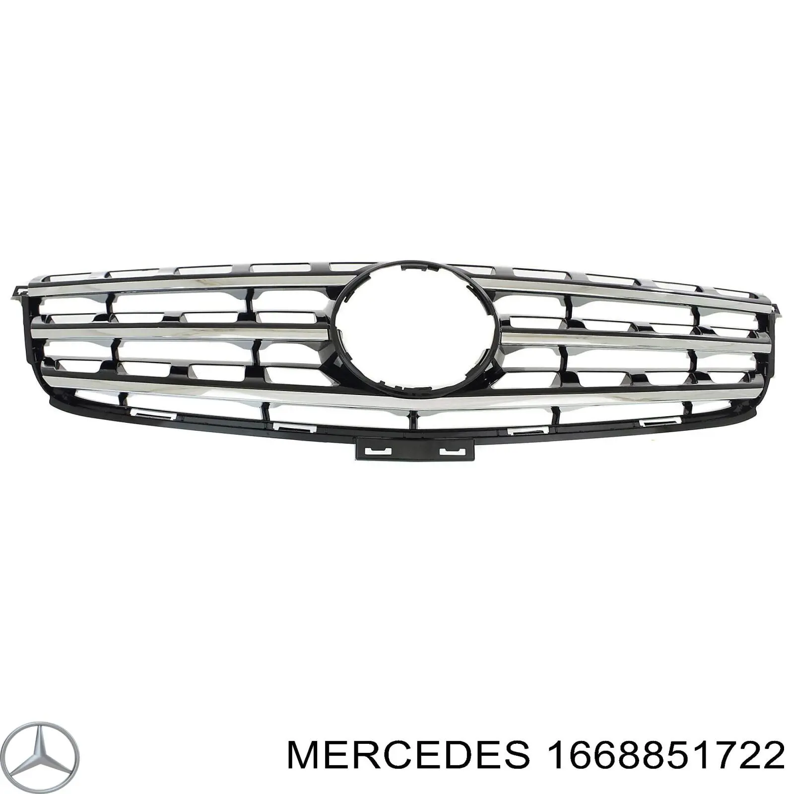 1668851722 Mercedes rejilla de ventilación, parachoques delantero, izquierda