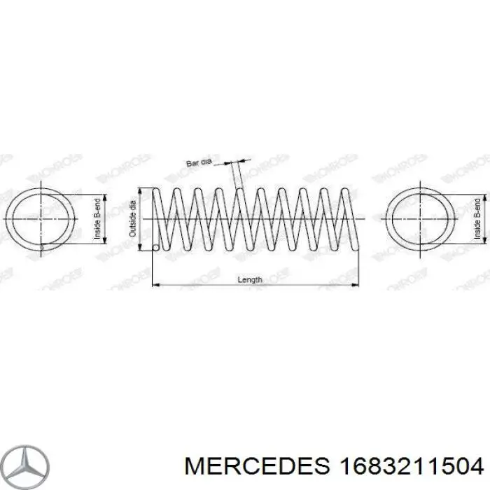 1683211504 Mercedes muelle de suspensión eje delantero