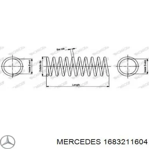 1683211604 Mercedes muelle de suspensión eje delantero