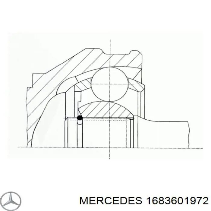 1683601972 Mercedes árbol de transmisión delantero derecho