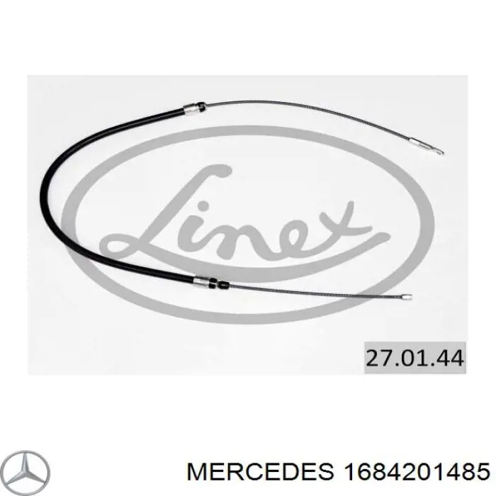 1684201485 Mercedes cable de freno de mano trasero izquierdo