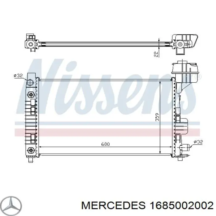 1685002002 Mercedes radiador