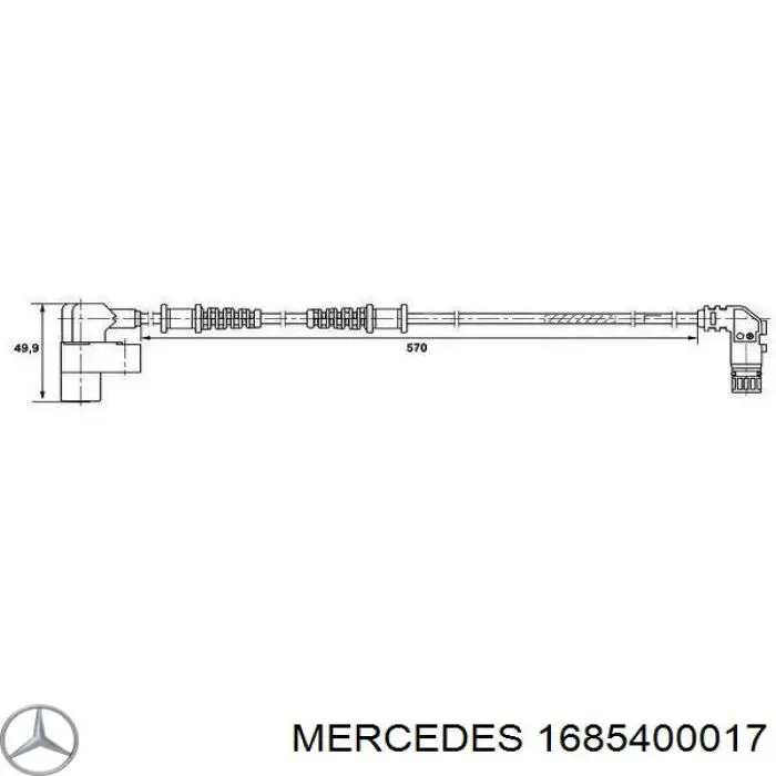 1685400017 Mercedes sensor abs delantero izquierdo