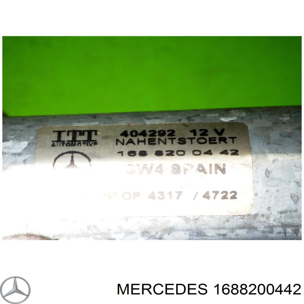 Motor limpiaparabrisas luna trasera Mercedes 1688200442