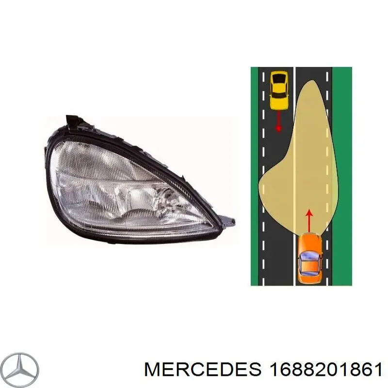 Faro derecho para Mercedes A (W168)