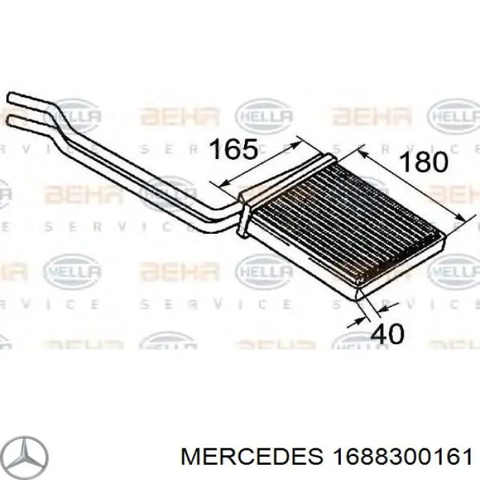 Comprar 1688300161 Mercedes Radiador calefacción