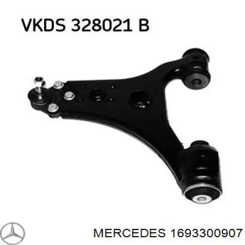 Comprar 1693300907 Mercedes Brazo inferior izquierdo de la suspensión delantera