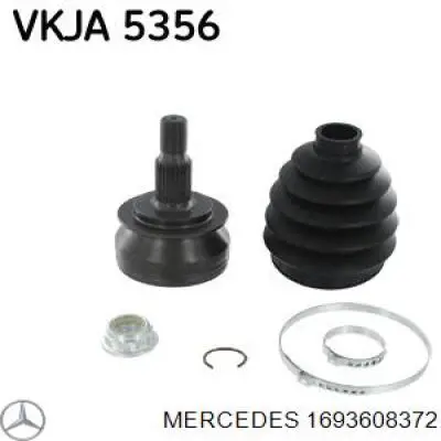 1693608372 Mercedes árbol de transmisión delantero izquierdo