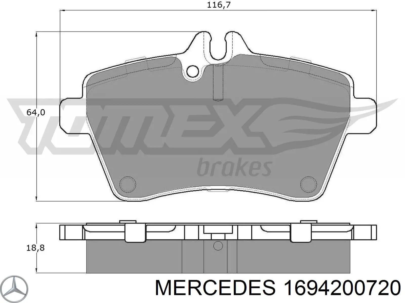 1694200720 Mercedes pastillas de freno delanteras