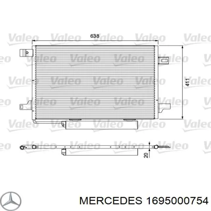 1695000754 Mercedes condensador aire acondicionado