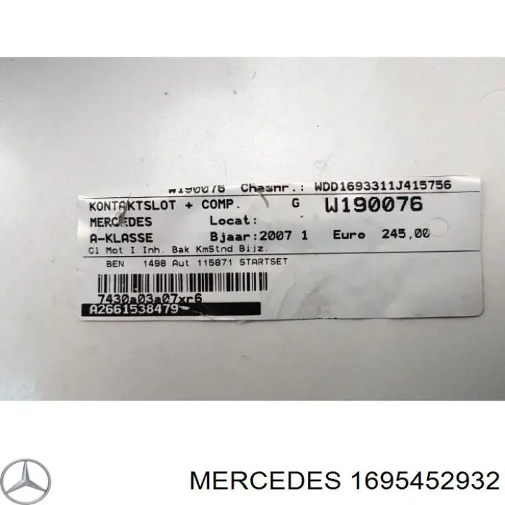1695452932 Mercedes Módulo electrónico de la columna de dirección