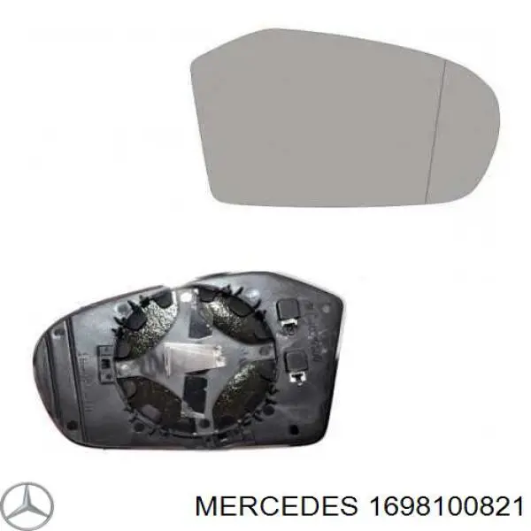 1698100821 Mercedes cristal de espejo retrovisor exterior derecho