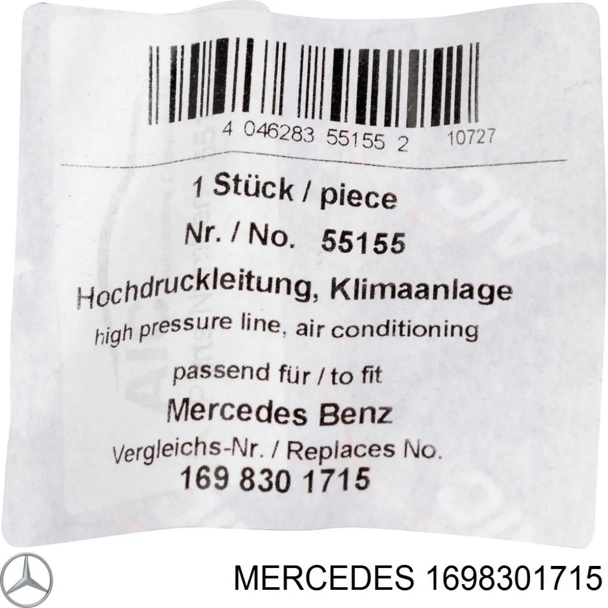 Manguera de aire acondicionado de condensador a evaporador Mercedes A1698301715 precio, desde 70,97 EUR